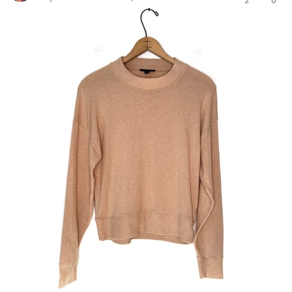 J. Crew Mockneck Pullover Sweater Tan